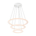 SLV Luminaria colgante ONE FLAT TRIPLE IP20, blanco regulable