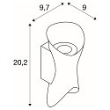 SLV outdoor wall luminaire MODELA UP/DOWN up / down, impact resistant IP65, black matt dimmable