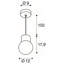 SLV Luminaria colgante VARYT E14 IP20, blanco