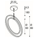 SLV Luminaria colgante ONE VERTICAL PD IP20, negro regulable