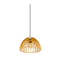 Luminaria colgante WUD - HALF ROUND semicircular E27 IP20, madera, negro regulable