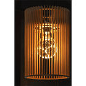 SLV Luminaria colgante WUD - CYLINDRIC cil�ndrico E27 IP20, madera, negro regulable