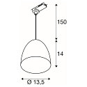 SLV Luminaria colgante trif�sica PARA CONE 14 GU10 IP20, color cobre regulable