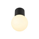SLV Luminaria de techo VARYT sin pantalla E14 IP44, negro regulable