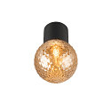 SLV Luminaria de techo VARYT sin pantalla E14 IP44, negro regulable