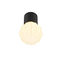SLV Luminaria de techo VARYT sin pantalla E14 IP44, negro regulable