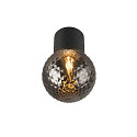SLV Luminaria de techo VARYT sin pantalla E14 IP44, negro regulable