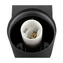 SLV Luminaria de pared VARYT redondo, sin pantalla E14 IP44, negro regulable