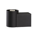 SLV Luminaria de pared VARYT redondo, sin pantalla E14 IP44, negro regulable