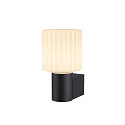 SLV Luminaria de pared VARYT redondo, sin pantalla E14 IP44, negro regulable