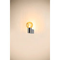 SLV wall luminaire VARYT round, without shade E14 IP44, chrome dimmable