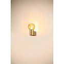 SLV Luminaria de pared VARYT redondo, sin pantalla E14 IP44, lat�n regulable