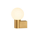 SLV Luminaria de pared VARYT redondo, sin pantalla E14 IP44, lat�n regulable