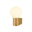 SLV Luminaria de pared VARYT redondo, sin pantalla E14 IP44, lat�n regulable