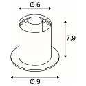 SLV table lamp VARYT round, without shade E14, chrome dimmable
