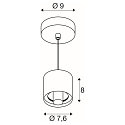 SLV pendant luminaire VARYT without shade E14 IP20, dimmable