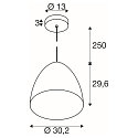pendant luminaire PARA CONE 20 E27 IP20