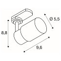 3-phase spot PURI 2.0 - TUBE cylindrical, adjustable GU10 IP20, dimmable