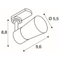 SLV Foco trif�sico PURI 2.0 - CONE ajustable, c�nico GU10 IP20, regulable