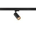 SLV 3-phase spot GRIP! L GU10 cylindrical, adjustable GU10 IP20, black dimmable