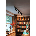 SLV 3-phase spot GRIP! L GU10 cylindrical, adjustable GU10 IP20, black dimmable