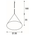 SLV Luminaria colgante MAGICO 38 E27 IP20, blanco mate regulable