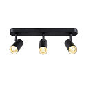 Luminaria de pared y techo NOBLO� TRIPLE PHASE DTW de 3 llamas, redondo, Dim-To-Warm IP20, negro regulable