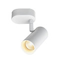 SLV Luminaria de pared y techo NOBLO� SINGLE PHASE de 1 llama, redondo IP20, blanco regulable