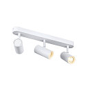 SLV Luminaria de pared y techo NOBLO� TRIPLE PHASE de 3 llamas, redondo IP20, blanco regulable