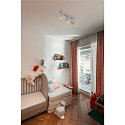 SLV Luminaria de pared y techo NOBLO� TRIPLE PHASE de 3 llamas, redondo IP20, blanco regulable