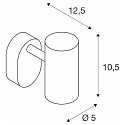 SLV Luminaria de pared y techo NOBLO� SINGLE PHASE de 1 llama, redondo IP20, blanco regulable