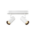 SLV Luminaria de pared y techo NOBLO� DOUBLE PHASE de 2 llamas, redondo IP20, blanco regulable