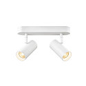SLV Luminaria de pared y techo NOBLO� DOUBLE PHASE de 2 llamas, redondo IP20, blanco regulable