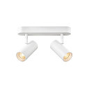SLV Luminaria de pared y techo NOBLO� DOUBLE PHASE de 2 llamas, redondo IP20, blanco regulable