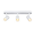 SLV Luminaria de pared y techo NOBLO� TRIPLE PHASE de 3 llamas, cil�ndrico, giro card�nico IP20, blanco regulable