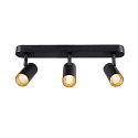 SLV Luminaria de pared y techo NOBLO� TRIPLE PHASE de 3 llamas, cil�ndrico, giro card�nico IP20, negro regulable