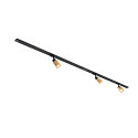 SLV Foco monof�sico PURI 2.0 juego de 3 GU10 IP20, dorado, negro, barnizado regulable