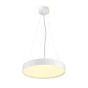 SLV Luminaria de techo DECONA 42 CL redondo, con sensor, apto para puestos de trabajo VDU IP44, blanco, barnizado 