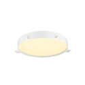 SLV Luminaria de techo DECONA 42 CL redondo, con sensor, apto para puestos de trabajo VDU IP44, blanco, barnizado 