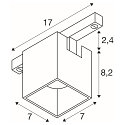 SLV Proyector para ra�l FIXT-IT! redondo, versi�n de montaje en superficie, apto para puestos de trabajo VDU IP20, negro, blanco