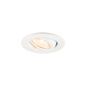 Luminaria empotrable para techos NEW TRIA� 45 redondo, apto para puestos de trabajo VDU IP20, blanco, barnizado 