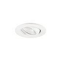 SLV Luminaria empotrable para techos NEW TRIA� 45 redondo, apto para puestos de trabajo VDU IP20, blanco, barnizado 