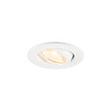 Luminaria empotrable para techos NEW TRIA� 45 redondo, apto para puestos de trabajo VDU IP20, blanco, barnizado 