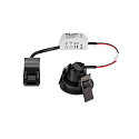 SLV Luminaria empotrable para techos NEW TRIA� 45 redondo, apto para puestos de trabajo VDU IP20, negro, barnizado 
