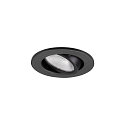SLV Luminaria empotrable para techos NEW TRIA� 45 redondo, apto para puestos de trabajo VDU IP20, negro, barnizado 