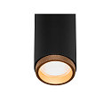 SLV Luminaria de techo GRIP!M DOUBLE IP20, dorado, negro, barnizado regulable