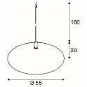 SLV Luminaria colgante MAGICO 38 E27 IP20, aluminio regulable