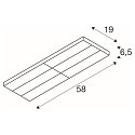 SLV 3-phase spot SIGHT PANEL square, suitable for VDU workstation IP20, white, lacquered 