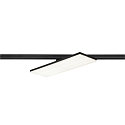 SLV 3-phase spot SIGHT PANEL square, suitable for VDU workstation IP20, black, lacquered dimmable