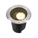 floor recessed luminaire DASAR� L DALI round, swivelling, asymmetrical, dimmable IP65/IP67, stainless steel dimmable